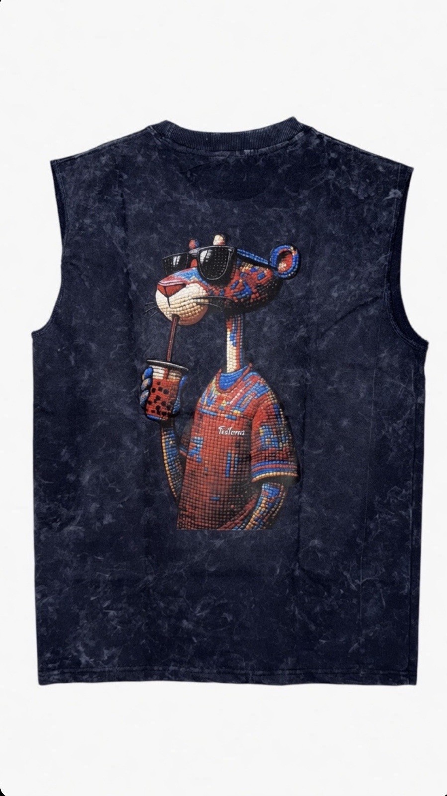 Men's Sleeveless Panther Graphic Print T-Shirt, Multicolor gallery