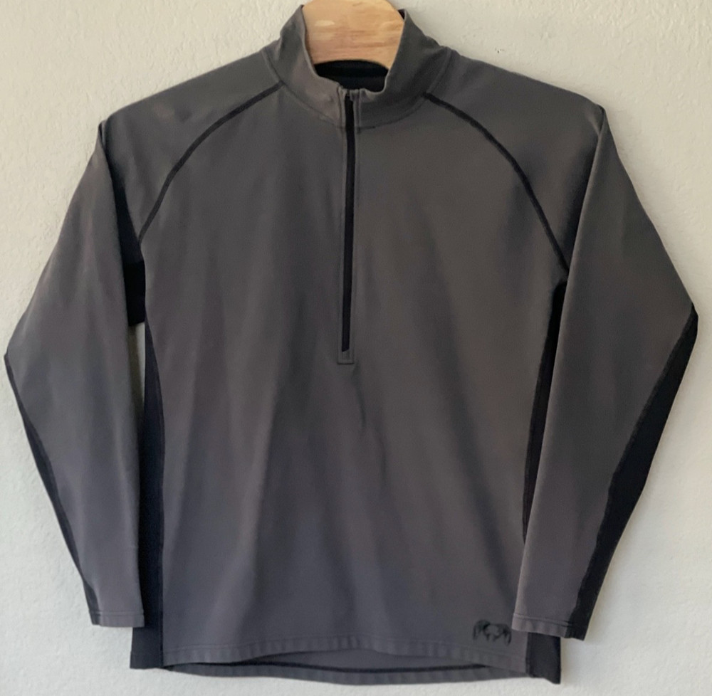 KUIU ENDURO 1/2 Zip Pullover Jacket Men's XXL Gray / Black Wicking