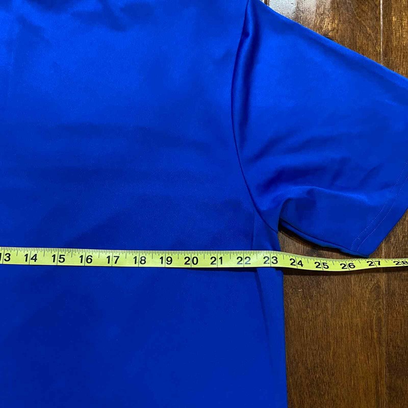 Nike Mini Swoosh Y2K Polyester Royal Blue Soccer T-Shirt Men's Size XL gallery