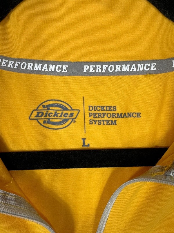 Dickies Performance Yellow Pullover 1/4 Zip Shirt Men's Size L gallery