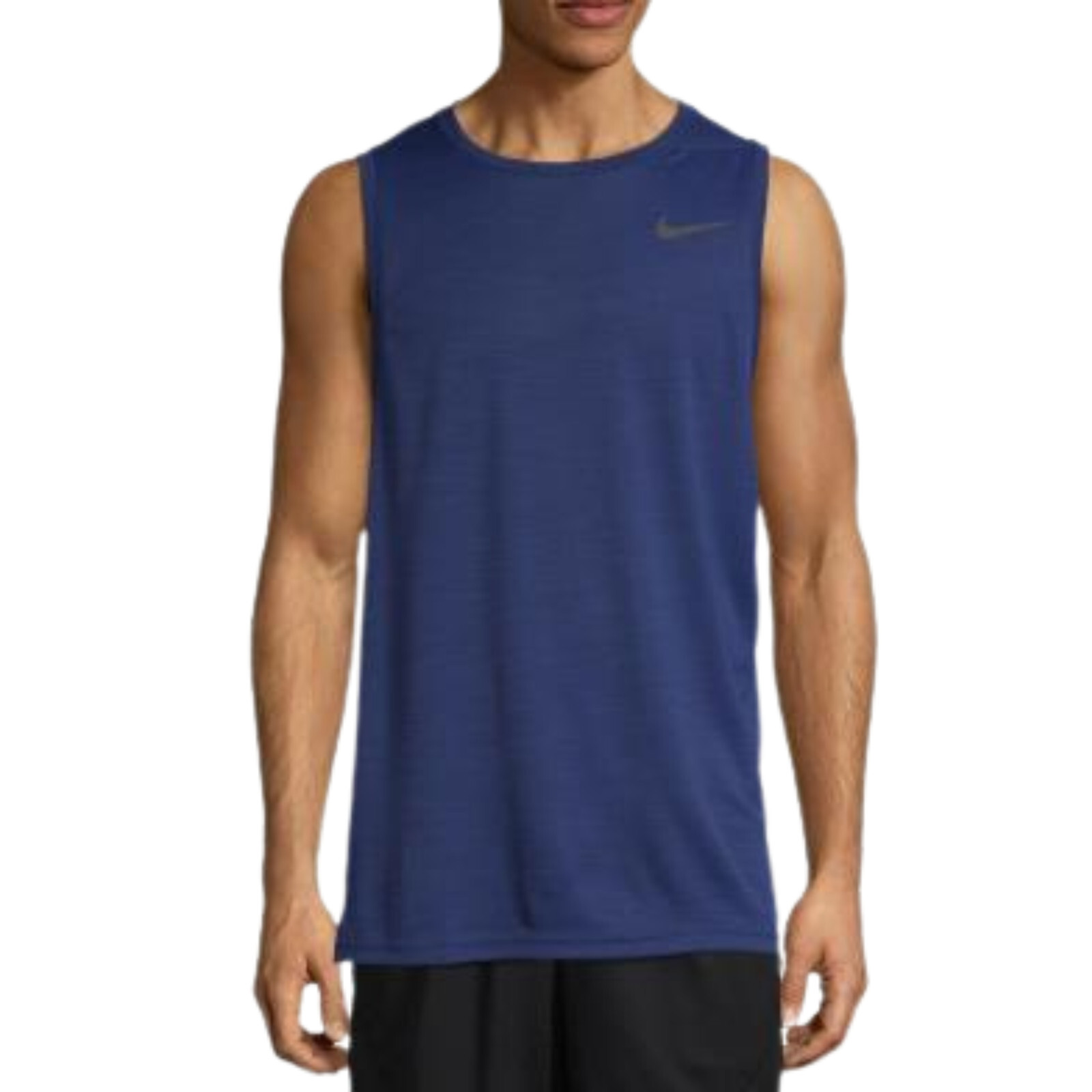 NIKE Dri-FIT Breathe Superset Training Tank Top sz S Small Navy Blue Black gallery