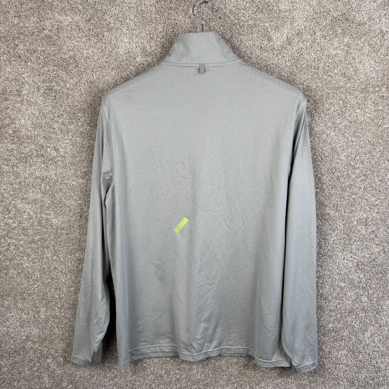 Polo Sport Ralph Lauren Mens Large Gray Neon 1/4 Zip ThermoVent Pullover Shirt gallery