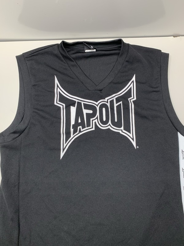 Y2K Tapout Jersey Tank Top Mens X-Large Black MMA Fighting Back gallery