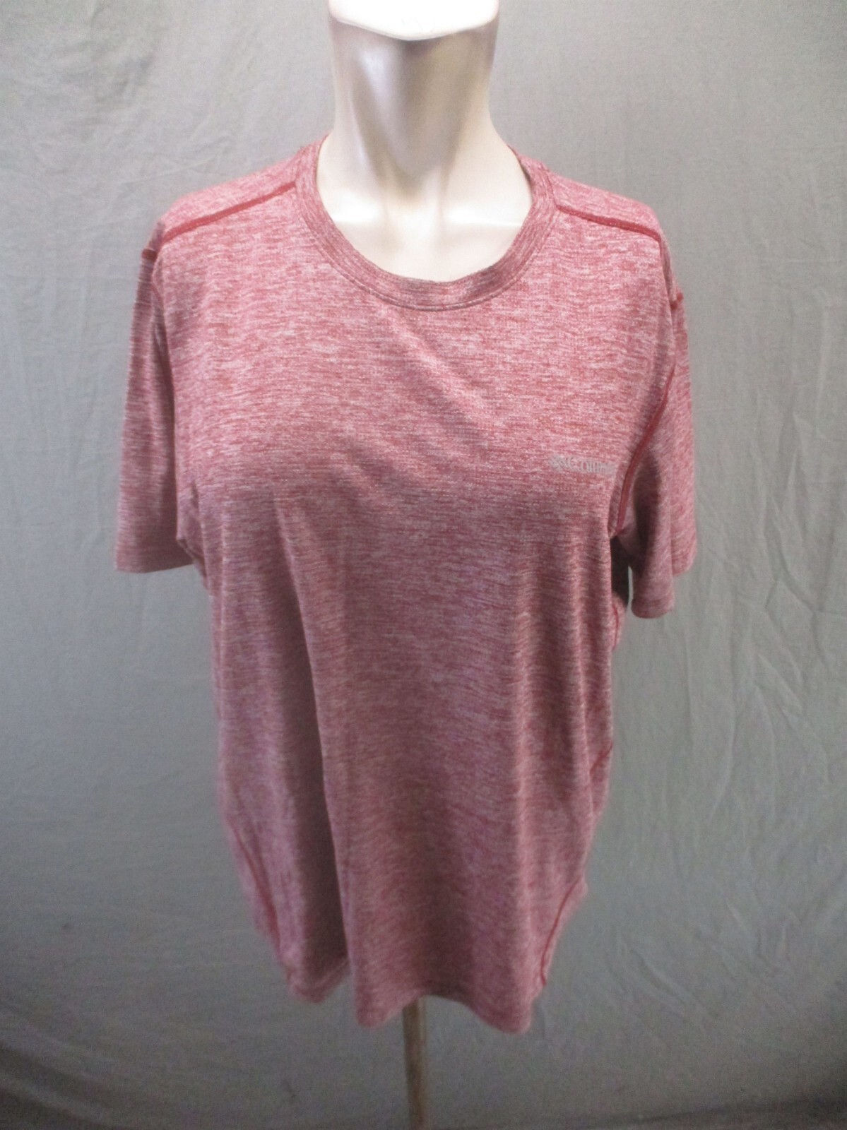 Columbia Size L Mens Red Stretch Breathable Short Sleeve Athletic T-Shirt 222 gallery