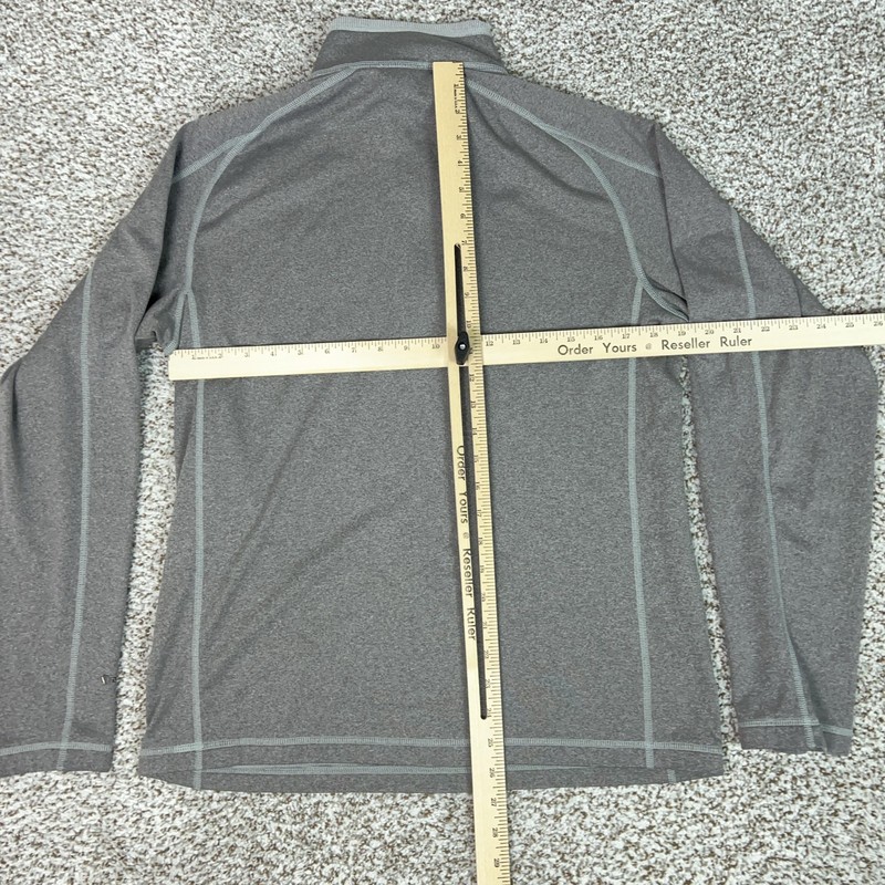 North Face Pullover Mens Medium Gray Quarter Zip Long Sleeve Athletic Hiking Top gallery