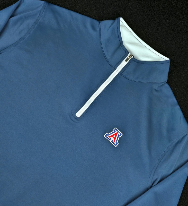 Peter Millar Crown Sport Perth Performance Quarter-Zip Mens L •ARIZONA• Logo gallery