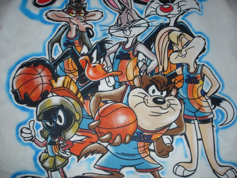 Space Jam Bugs Bunny airbrush Jersey basketball tank top shirt #1 gallery