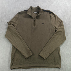 J.Lindeberg Shirt Mens Extra Large Army Green 1/4 Zip ADB Golf Performance
