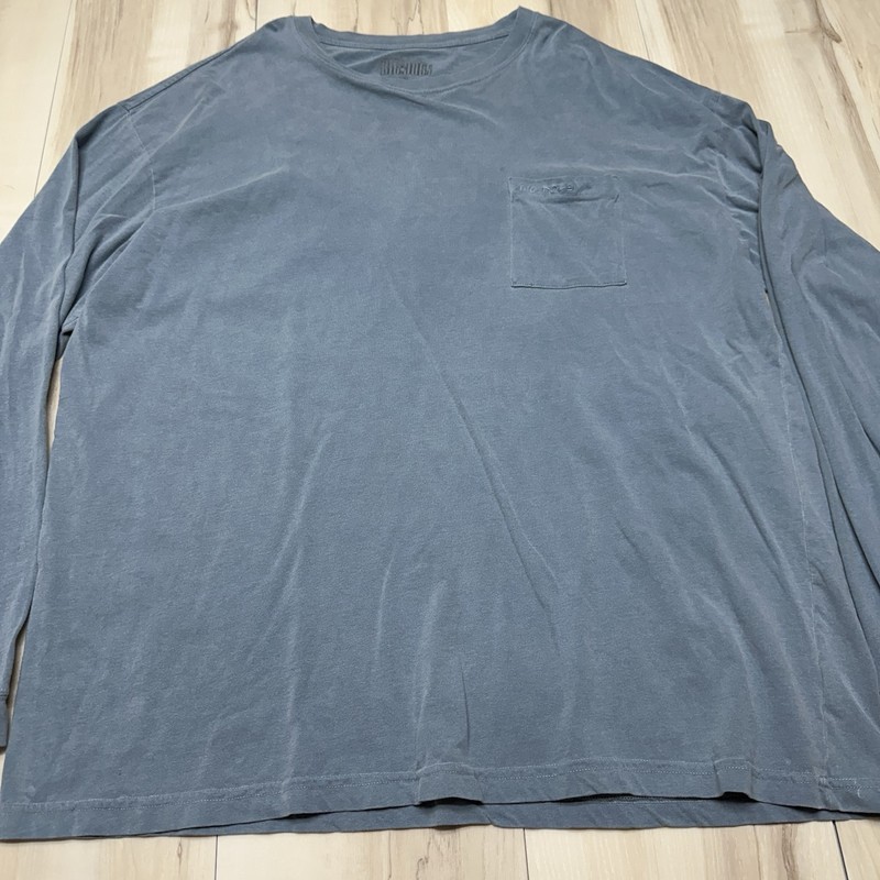 Big Dogs Long Sleeve Shirt Mens 2XL Blue Crew Neck Pullover Chest Pocket gallery