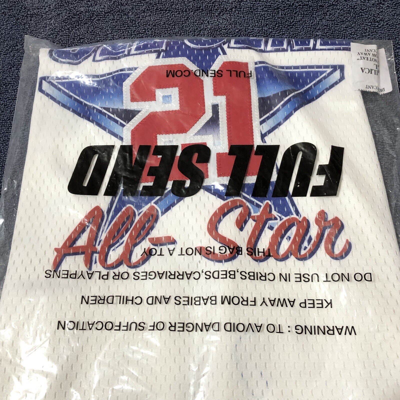 Full Send USA All Star Basketball Jersey White Men’s Size Medium NEW In Plastic gallery