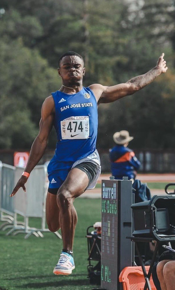 Mens Adidas San Jose State Spartans Running Singlet Blue Medium gallery