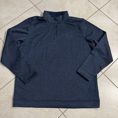Under Armour Golf Pullover Mens 3XLT Blue Striped Storm Performance Stretch