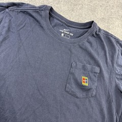 NikeCourt Heritage Men’s M Blue Tennis T-Shirt Embroidered Court Logo Athletic