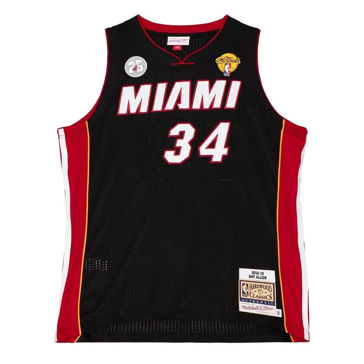 MITCHELL & NESS NBA ROAD FINALS JERSEY MIAMI HEAT 2012 RAY ALLEN gallery