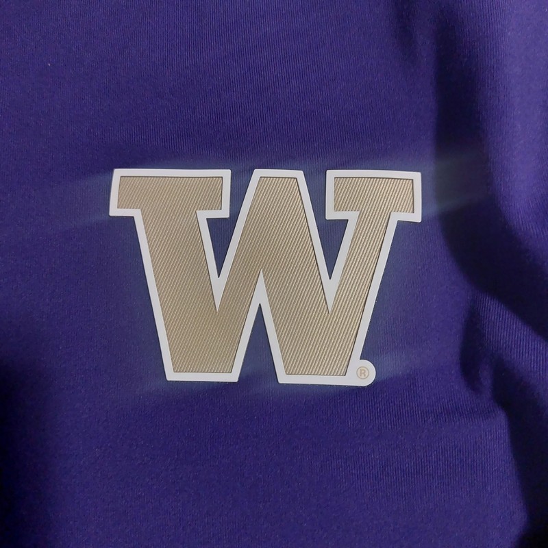 Adidas NCAA Washington Huskies 1/4 Zip Pullover Hockey Golf Jacket Mens L Purple gallery