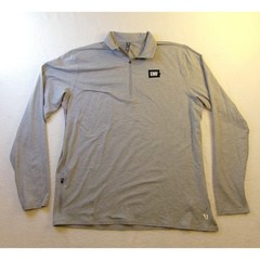 Vuori Mens XL Gray Performance Half Zip Pullover EMF Patch V221 Heathered Gray