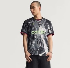 Adidas S Men’s Jersey Black White Grey Pink Retro Classic Shirt AOP KD2351 NWT