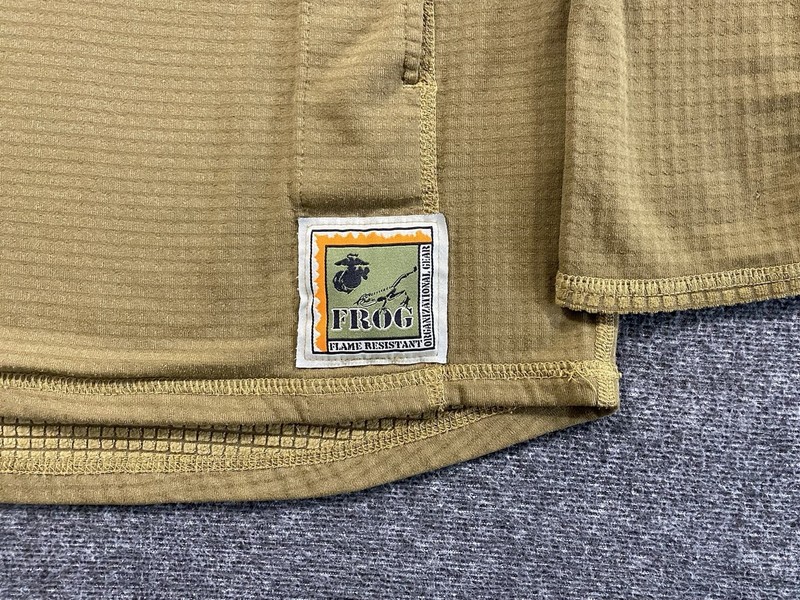 USMC FROG Flame Resistant Polartec Grid Fleece 1/2 Zip Mens Small Coyote Peckham gallery