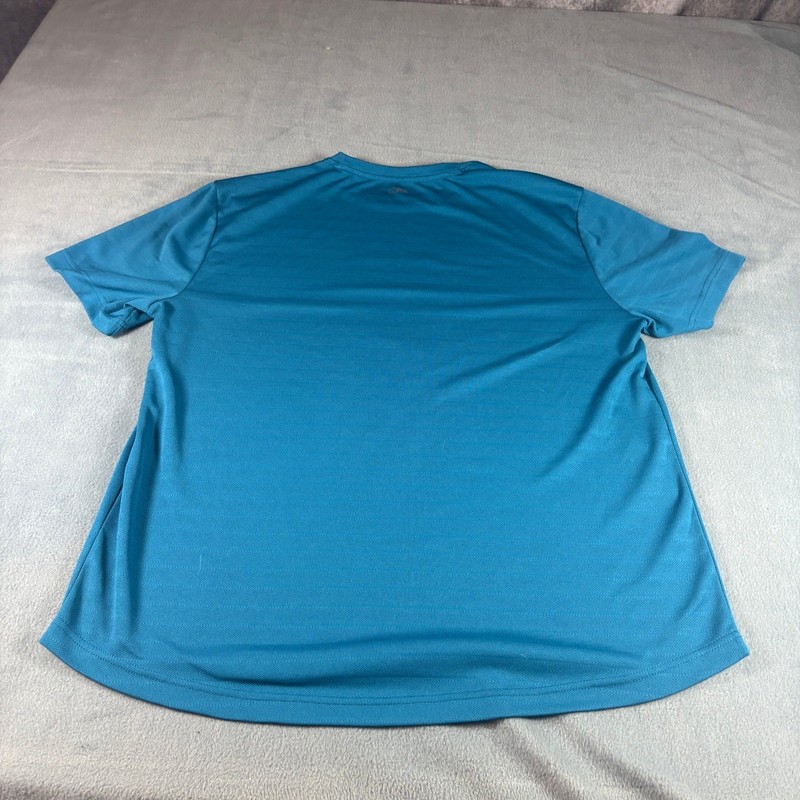 MSX by Michael Strahan Mens Teal Blue Short Sleeve Active Performance T-Shirt L gallery