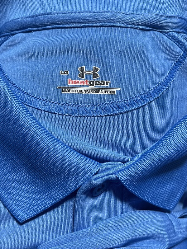 Under Armour Mens Large UCLA Colors Polo Shirt Short Sleeve Blue White Orange gallery