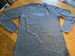 Gymshark Long Sleeve Training Athletic Activewear Gray Shirt Medium Gym Running