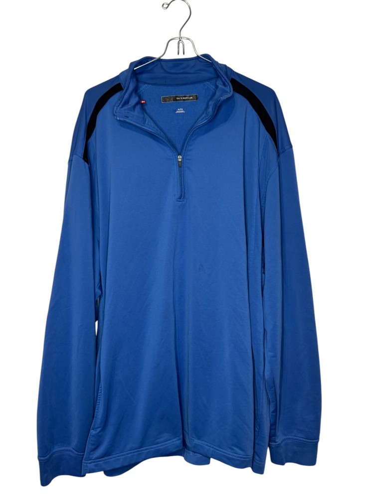 Greg Norman Men Sweater Quarter Zip Stretch Oversize Longsleeve Pullover Blue XL