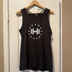 Dark Grey Hodge Twins Graphic Tank Top Stars Logo Charcoal Gray Men’s Small