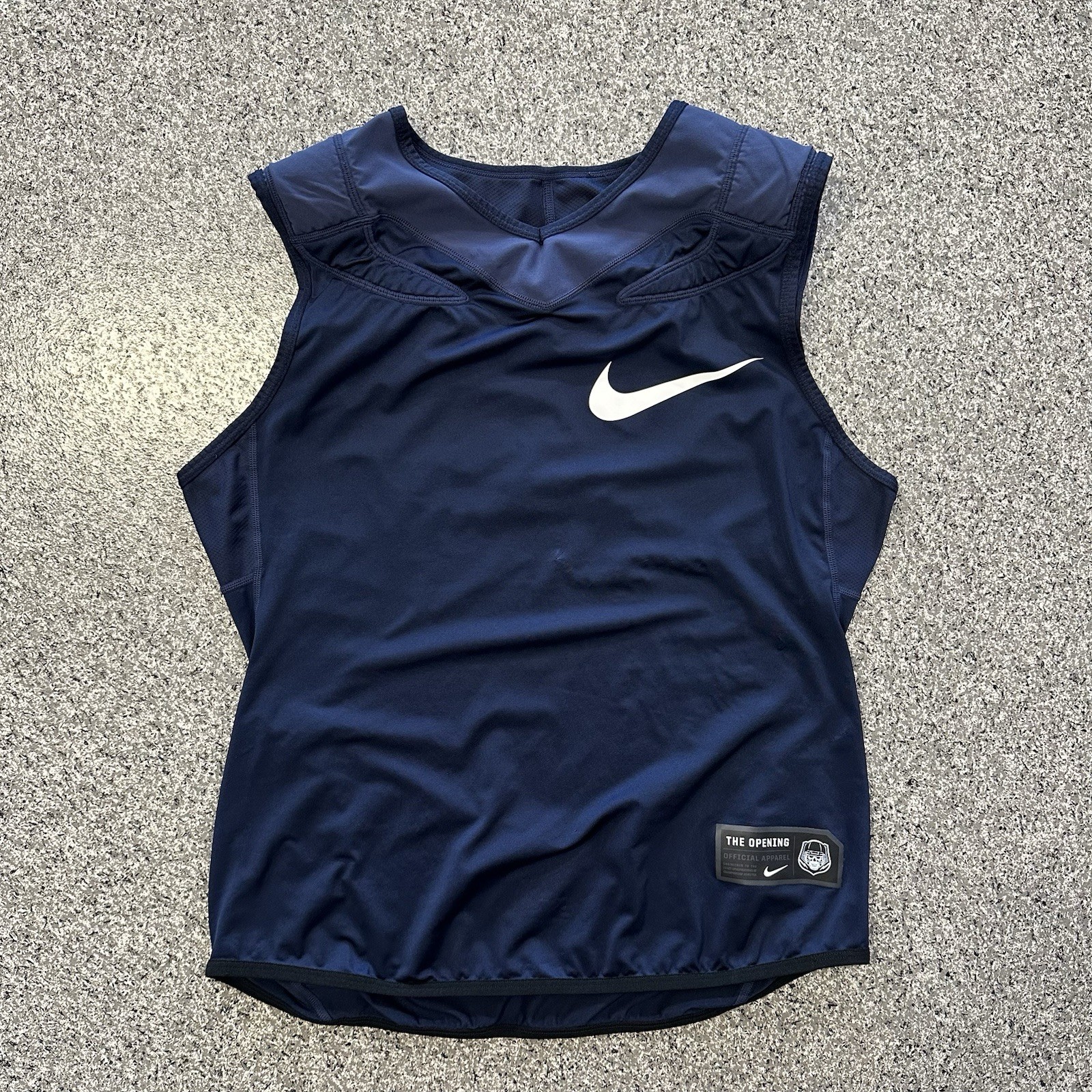 Nike Vapor Speed Padded Compression Shirt Mens L Navy Blue Dri Fit Sleeveless gallery