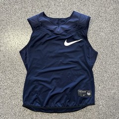 Nike Vapor Speed Padded Compression Shirt Mens L Navy Blue Dri Fit Sleeveless