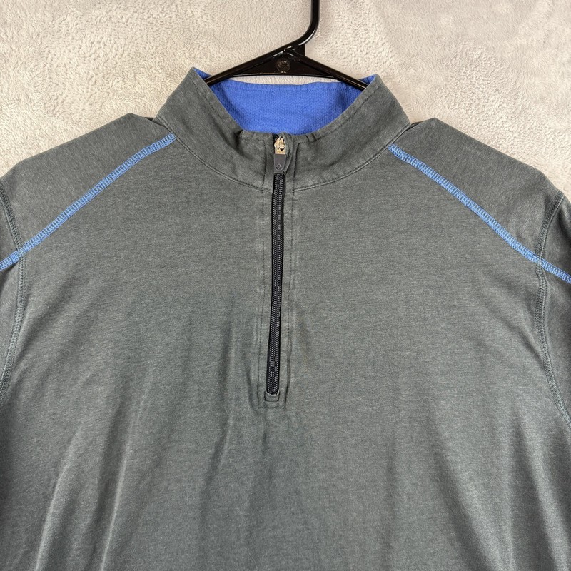 Tasc Performance Pullover Mens Medium Gray Bamboo Quarter Zip Training Athletic gallery