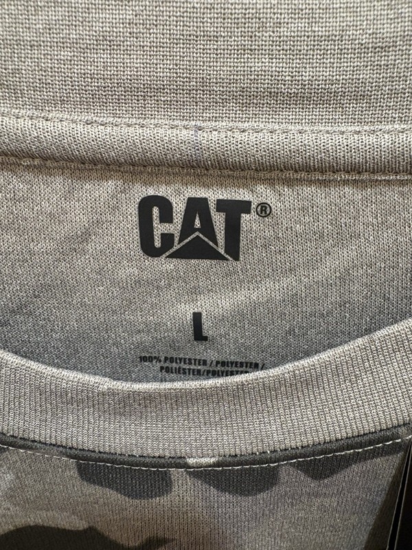 CAT Solar Blocker Plus Men's Camouflage T-Shirt Gray Black L Short Sleeve gallery