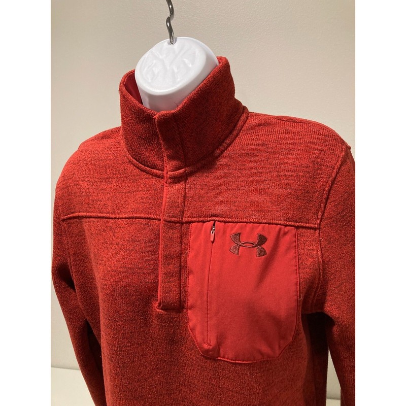 Under Armour Loose Cold Gear 1/4 Snap pullover Front Side Pocket Small Petite gallery