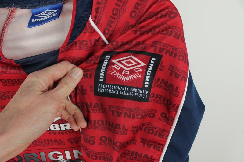 Vintage Umbro Pro Training Red Monogram T-Shirt Men's M / EU 48 gallery