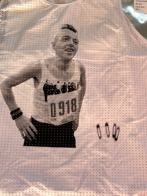SATISFY RUNNING Joe Strummer The Clash Punk Race Singlet VERY RARE original gallery