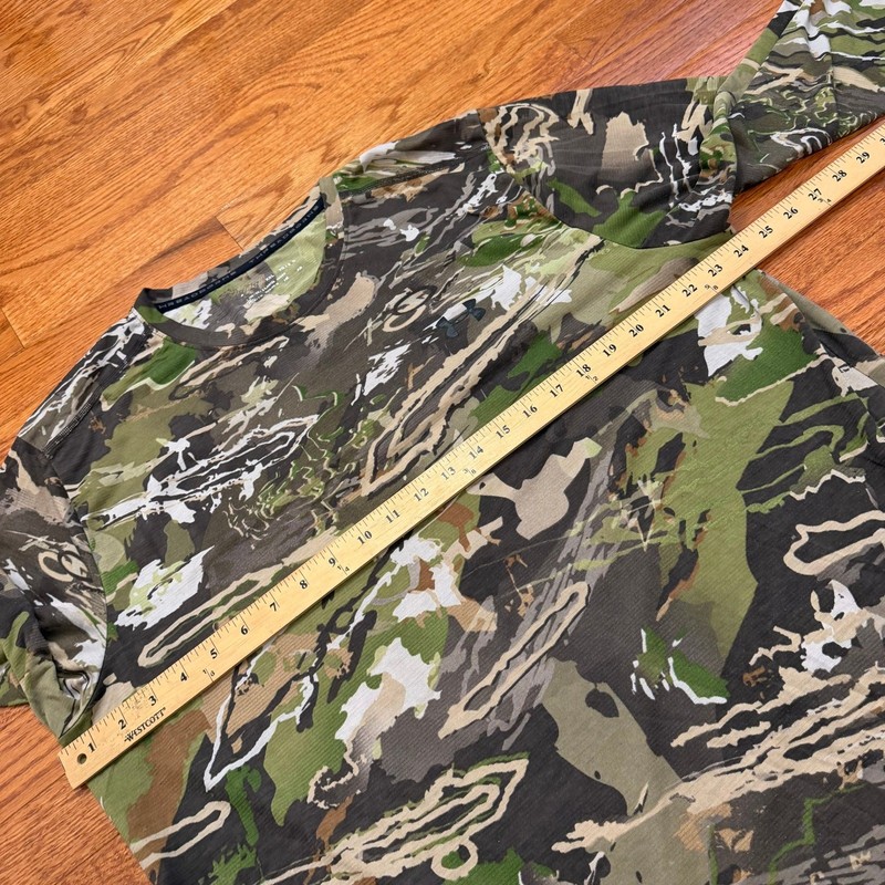 Under Armour Ridge Reaper Performance Shirt Mens 2XL Forest Camo Hunting Stealth gallery