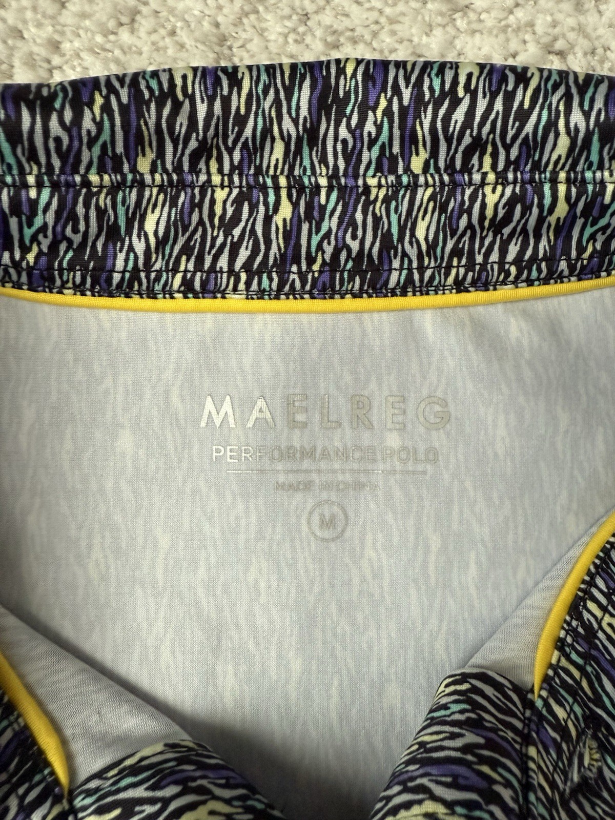 Maelreg Performance Polo Shirt Mens M Medium Multicolor Short Sleeve Golf gallery
