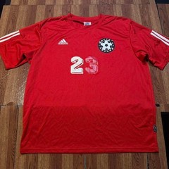 Adidas Red Vintage Lounge Retro Tech Jersey Shirt XL