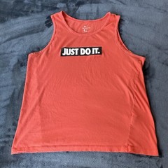 Nike Just Do It Men’s Orange Tank Top Large