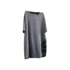 New Reebok Mens Small Two Tone Grey W/ Black Logo Active T Shirt #141