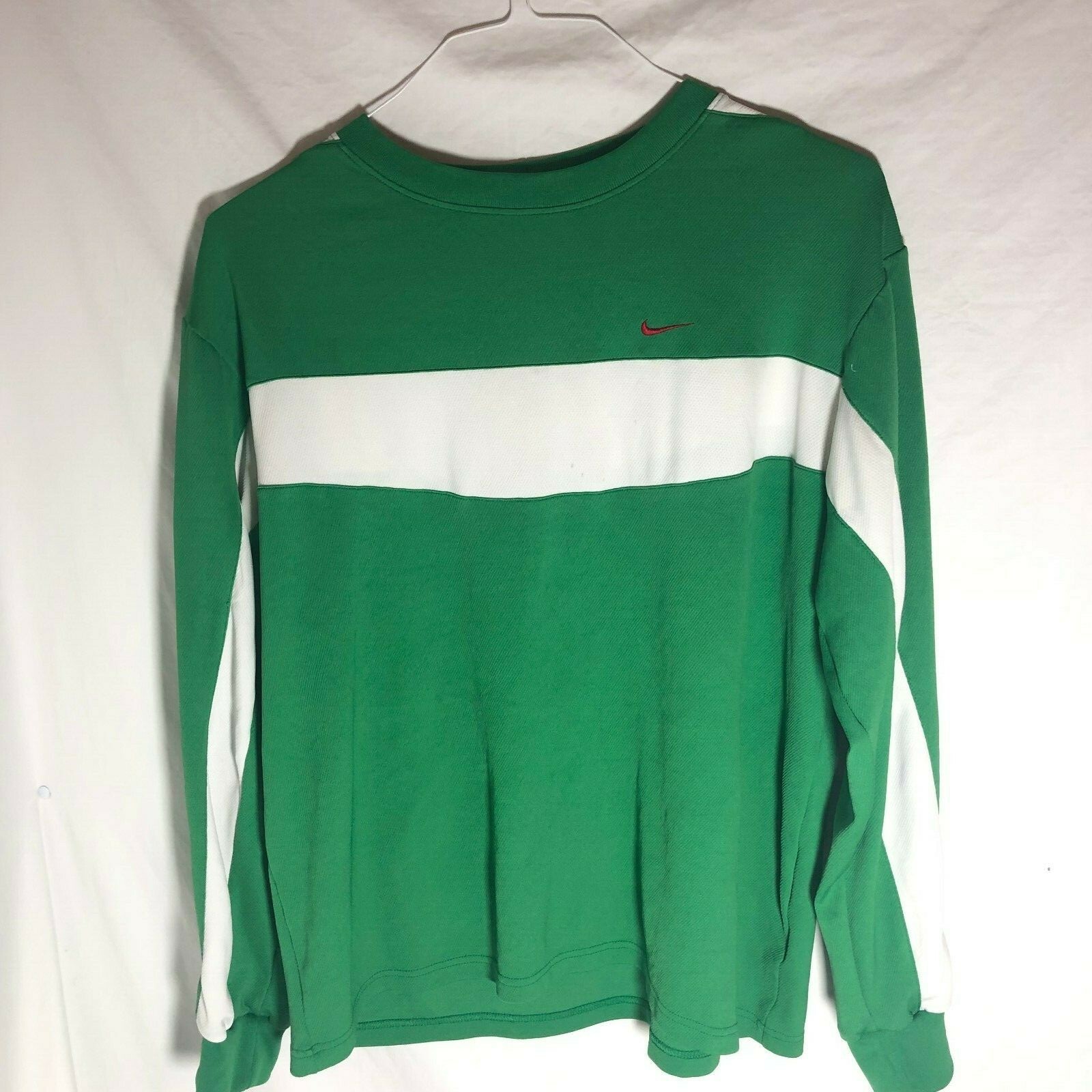 Mens Nike Green White Horizontal Stripe Long Sleeve 9 Brazil gallery