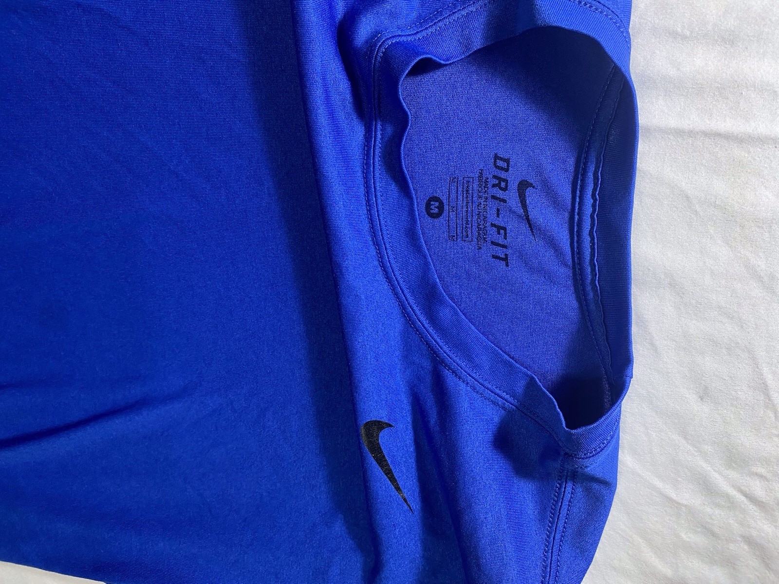 Men’s Nike Dri-Fit Athletic Running Short Sleeve Shirt M Blue gallery