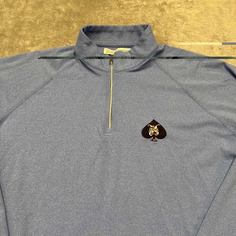 Holderness & Bourne Pullover Men’s XL Blue Tailored Fit Westland 1/4 Zip Medinah gallery