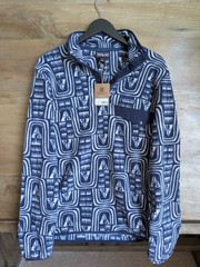 NWT Patagonia LW Synch Snap-T Fleece Pullover Men Medium Sunken Blue 25551 FLSK