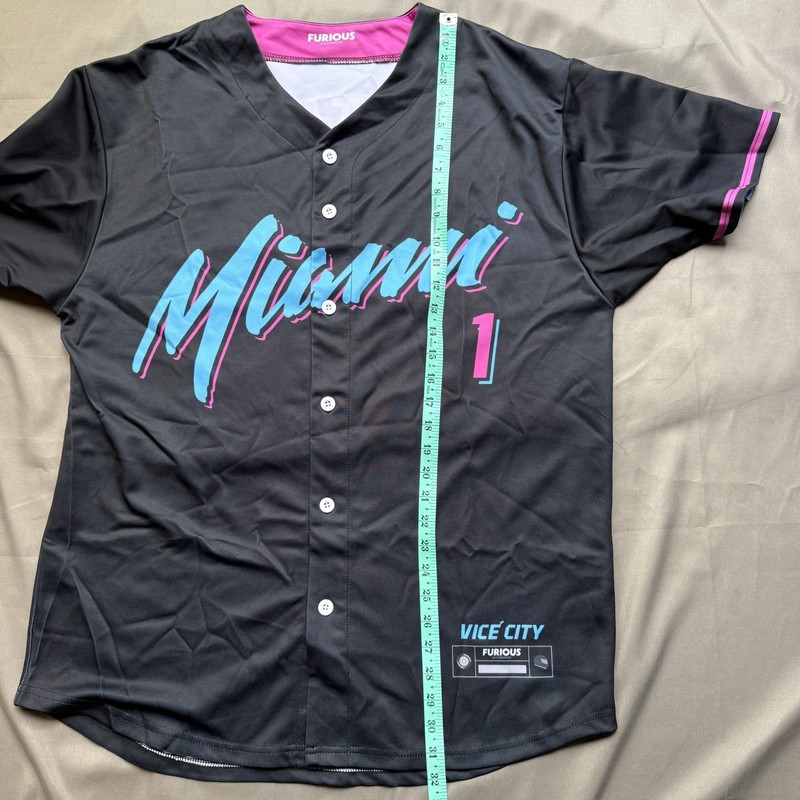 Max Verstappen Miami Vice Baseball Jersey Mens Large Black Fusion Motorsport gallery