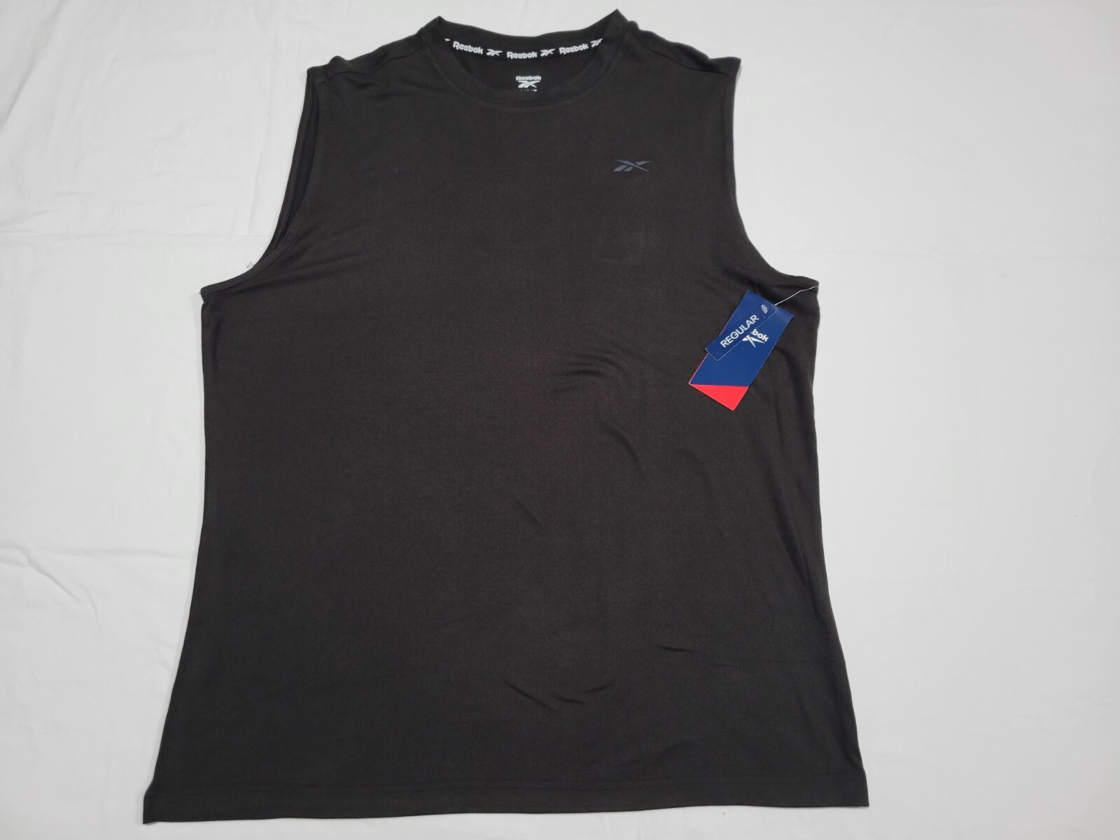 Reebok Mens Training Compete Marathon Interlock tank top shirt Black SZ Large gallery