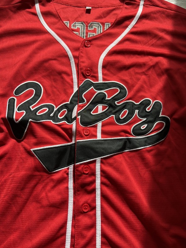 Bad Boy Entertainment Biggie Smalls Jersey Men’s L Red 20th Anniversary Baseball gallery