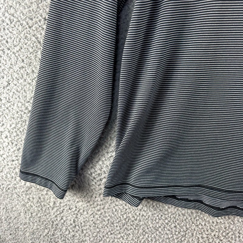 Under Armour Watauga Pullover Mens Large Gray Stripe Heatgear Outdoor Athletic gallery
