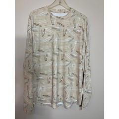 LIV Outdoor Men’s Long Sleeve Surfboard Print Performance Shirt L Tan