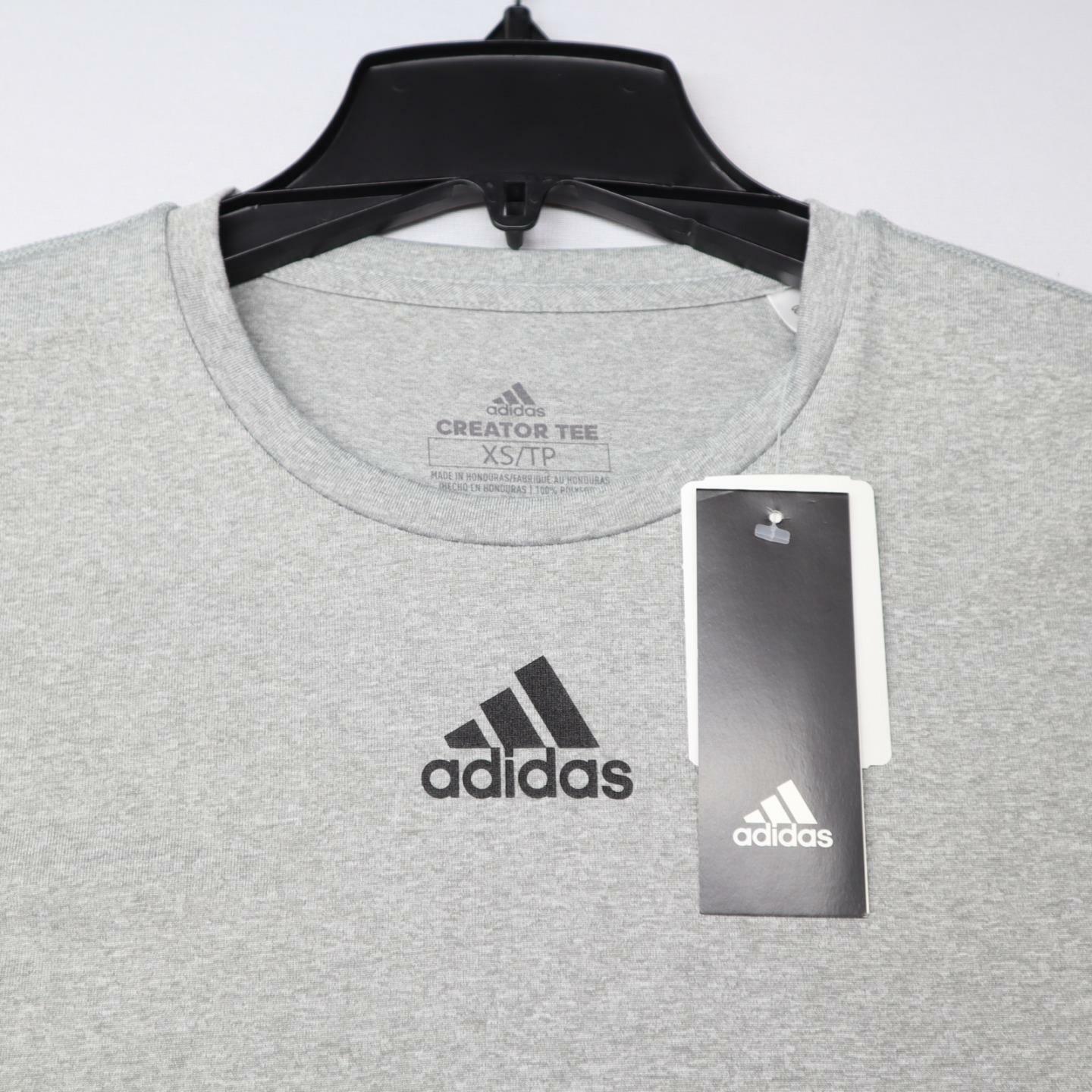 NWT Mens Adidas Creator Tee Gray Athletic Shirt Size XS Long Sleeve Casual Sport gallery