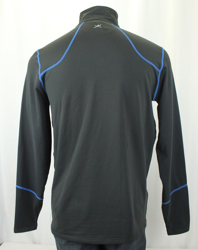 TERRAMAR TXO MEN'S BLACK MID LAYER 1/2 ZIP SIZE L EUC! gallery